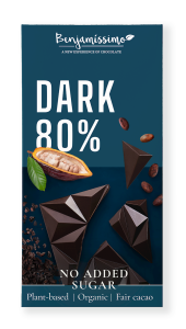 Czekolada KETO gorzka 80% wegańska bez dodatku cukru BIO 60g Benjamissimo 