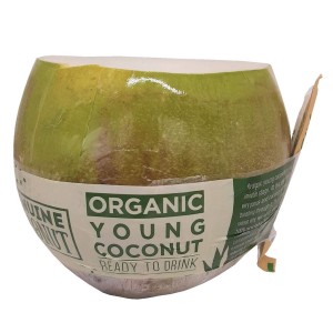 Kokos młody świeży ekologiczny ze słomką BIO 0,8kg Genuine Coconut