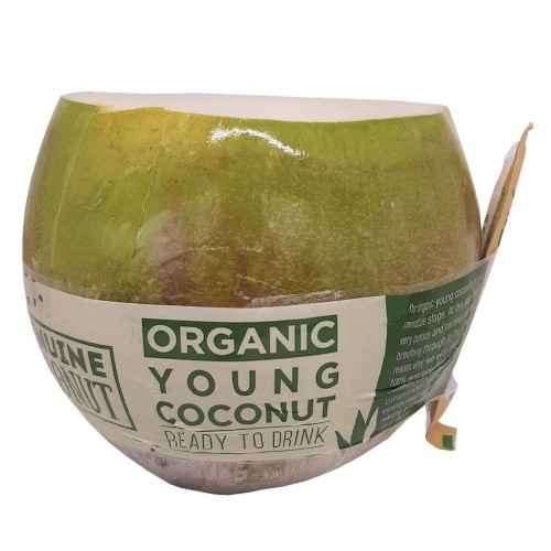 Kokos młody świeży ekologiczny ze słomką BIO 0,8kg Genuine Coconut