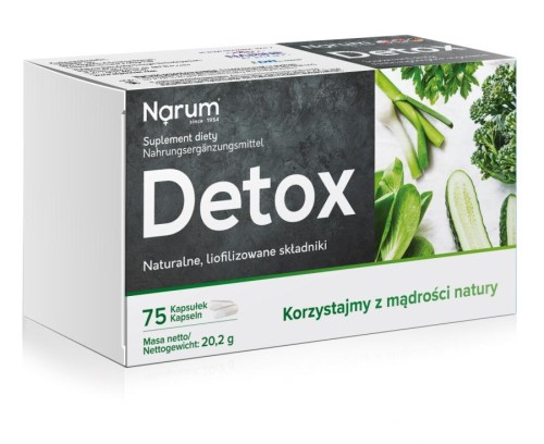 Detox Forte pełna kuracja 75 kapsułek Narum