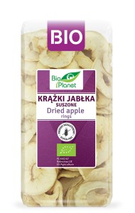 Jabłka suszone krążki bezglutenowe  BIO 100g Bio Planet