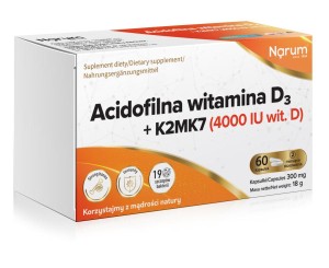 Probiotyk Wit D3+K2MK7 acidofilna+probiotyk 60kapsułek Narum