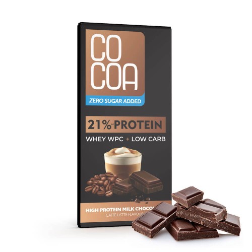 Czekolada KETO mleczna proteinowa LATTE z WPC BIO 65g RAW COCOA