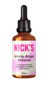 Słodzik w kropelkach Stevia DROPS Natural 50ml Nick's