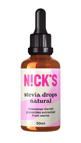 Słodzik w kropelkach Stevia DROPS Natural 50ml Nick's