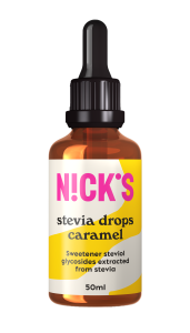 Słodzik w kropelkach Stevia DROPS  Caramel 50ml Nick's