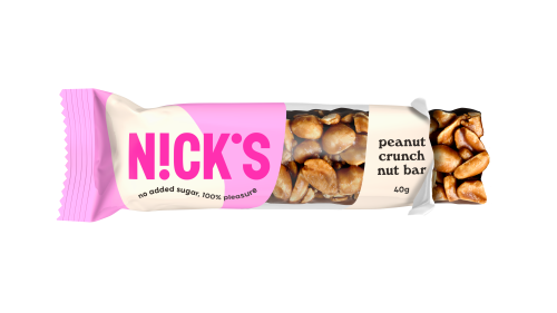 Baton Peanut CRUNCH Nut Bar z całymi orzechami bez cukru 40g Nick's