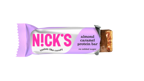 Baton proteinowy Almond Caramel Protein Bar bez cukru 50g Nick's