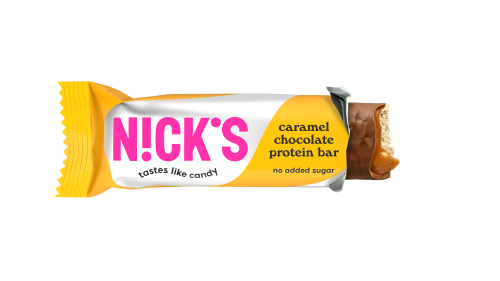 Baton proteinowy Caramel Chocolate Protein Bar bez cukru 50g Nick's