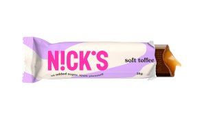Batonik Soft Toffee z nadzieniem karmelowym bez cukru bez glutenu 28g Nick's