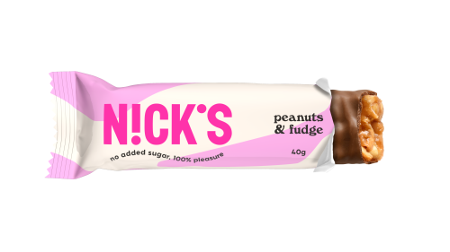 Baton Peanuts n'Fudge z orzeszkami bez cukru bez glutenu 40g Nick's 