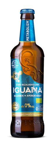Piwo bezalkoholowe 0% Metabolizm Iguana 475ml BIO Browar Piotrków