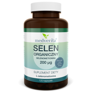 Selen organiczny L-Selenometionina 200µg 120 kaps Medverita