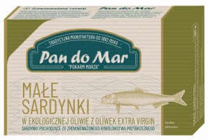 Sardynki mini  w ekologicznej oliwie z oliwek BIO 120g Pan Do Mar