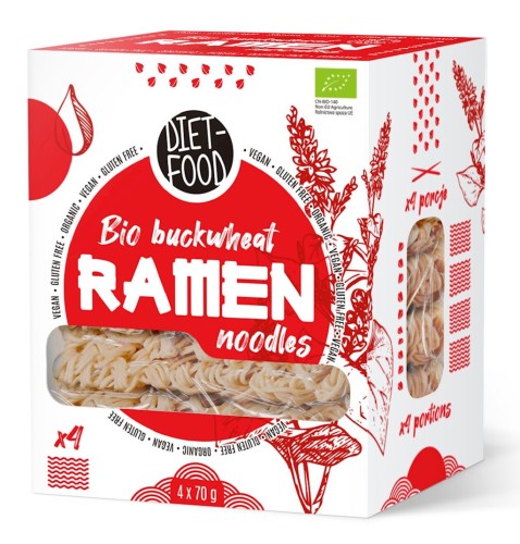 Makaron RAMEN noodle gryczany SOBA bezglutenowy BIO 280 g Diet Food