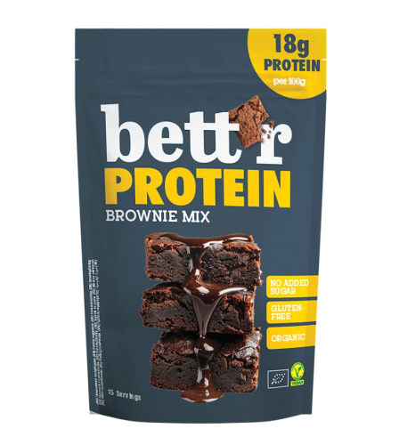 Mieszanka do wypieku BROWNIE proteinowa bez cukru i glutenu BIO 400g Bett'r