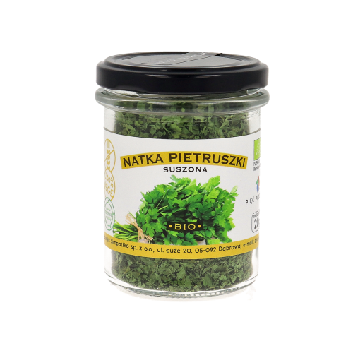 Pietruszka natka suszona w słoiku bezglutenowa BIO 20g Pięć Przemian