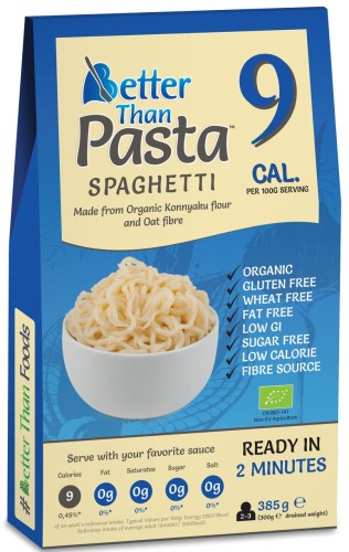 Makaron konjac spaghetti 9kcal bezglutenowy BIO 385g/300g Better Than
