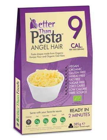 Makaron Konjac 9kcal  Angel Hair bezglutenowy BIO 385g/300g Better Than
