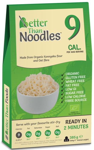 Makaron Bezglutenowy Konjac Noodles 9 kcal BIO  385g/300g Better Than