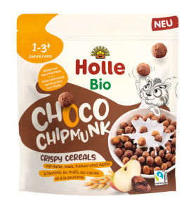 Kulki zbożowe Kakaowa Wiewiórka bez dodatku cukru dla dzieci od 1 roku BIO 125g Fair Trade HOLLE