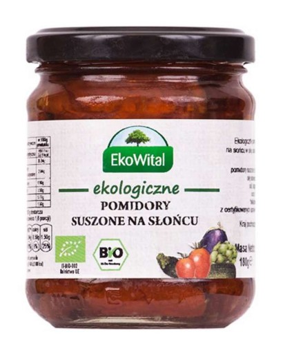 Pomidory suszone w oleju BIO 180g Ekowital