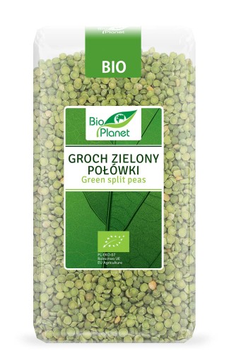 Groch zielony połówki BIO 500g Bio Planet