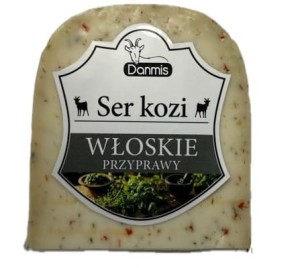 Ser kozi dojrzewający z przyprawami Włoskimi 200g Danmis
