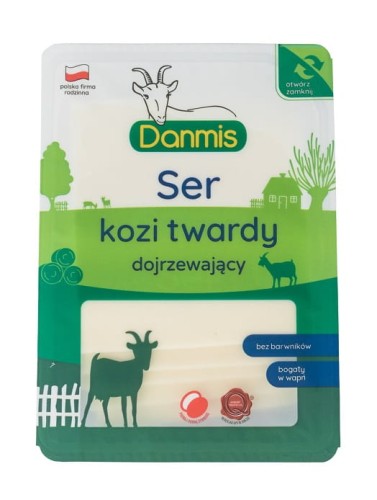 Ser kozi dojrzewający PLASTRY 100g Danmis