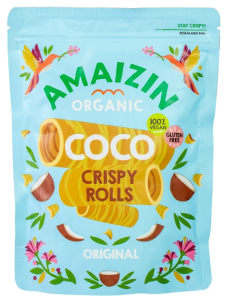 Rurki waflowe kokosowe bezglutenowe BIO 140g Amaizin