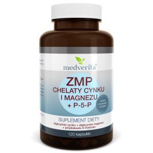 ZMP chelaty cynku i magnezu +P-5P 735mg 120 kaps/87,6g Medverita