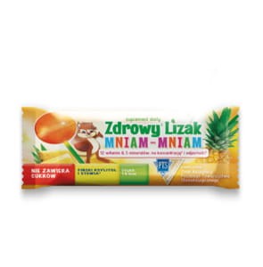 Zdrowy Lizak Mniam Mniam bez Cukru o smaku Ananasa 6g