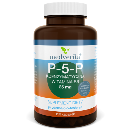 P-5-P Koenzymatyczna witamina B6 25mg  120kaps/39,6g Medverita