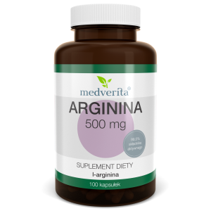 Arginina 500mg 100 kapsułek/62g Medverita