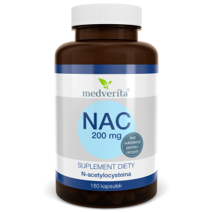 NAC N-acetylocysteina 200mg 180 kaps/73,8g Medverita