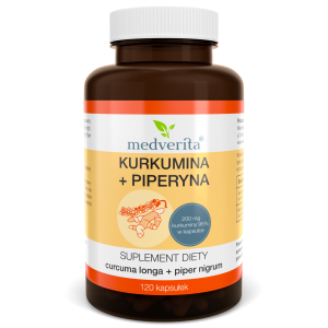 Kurkumina + piperyna 120 kapsułek/40,8g Medverita