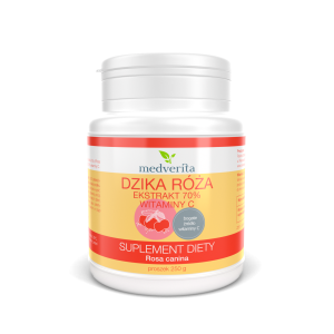Dzika róża ekstrakt 70% witaminy C proszek 250g  Medverita
