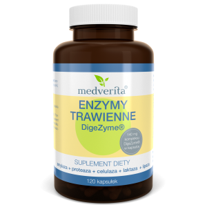 Enzymy trawienne DigeZyme 120kaps/40,8g Medverita
