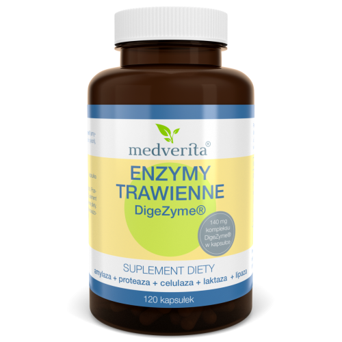 Enzymy trawienne DigeZyme 120kaps/40,8g Medverita