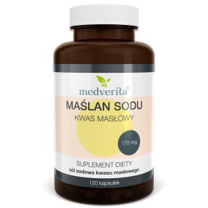 Maślan sodu 70% kwasu masłowego 120 kapsułek/44,4g Medverita