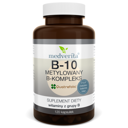 Witamina B kompleks B10 aktywne formy 120kaps/42,8g Medverita