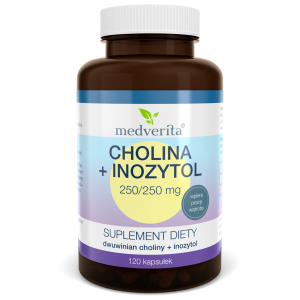 Cholina+Inozytol witaminy B4+B8 250+250 120 kapsułek/72,6g Medverita