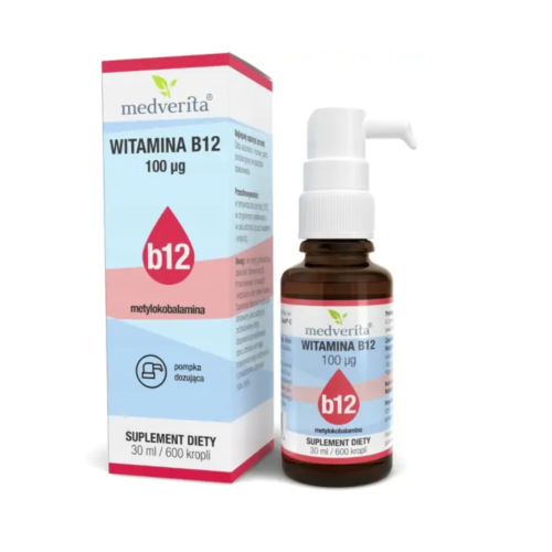 Witamina B12 krople Metylokobalamina 30ml/600kropli Medverita