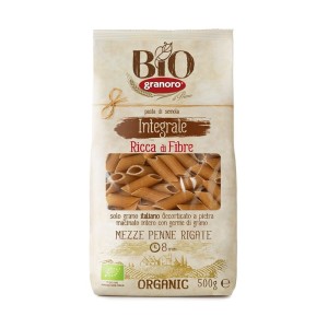 Makaron pełnoziarnisty rurka mezze penne rigate BIO 500 g GRANORO