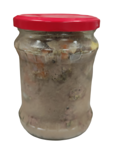 Gulasz podrobowy wołowy z ozorów i serc BIO 435g Juchowo