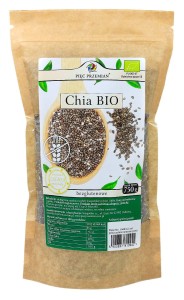 Chia nasiona bezglutenowe BIO 750g Pięć Przemian