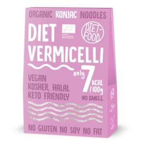 Makaron Konjac DIET-FOOD 385g/300g Vermicelli BIO bezglutenowy