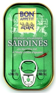 Sardynki portugalskie w oliwie z oliwek pikantne 120g/84g Bon Appetit