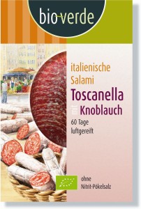 Salami Toscanella z czosnkiem 80g BioVerde