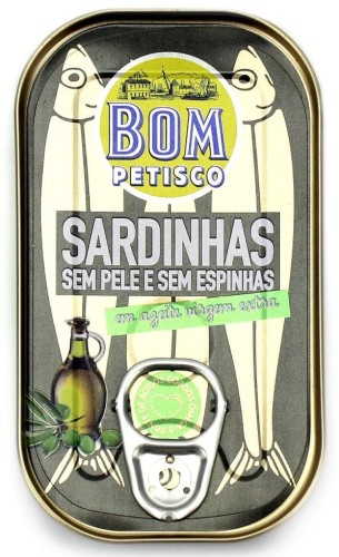 Sardynki w oliwie filety bez skóry i ości 120g/84g Bom Petisco